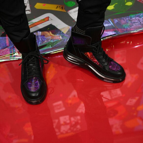 Unique Harajuku Street-Style Men's Fashion Sneakers, Size 10.5 - Picture 8 of 11